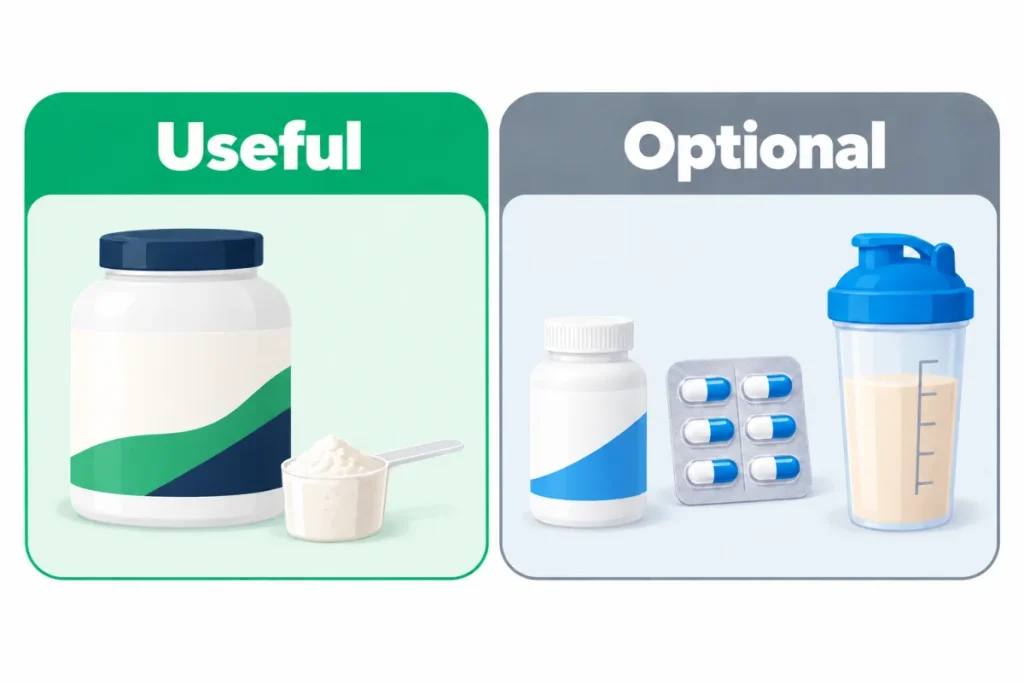 Diagram of the useful and the optional Prozis products