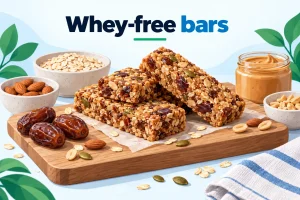Homemade Protein Bars Without Whey (No-Bake, 8 Bars)