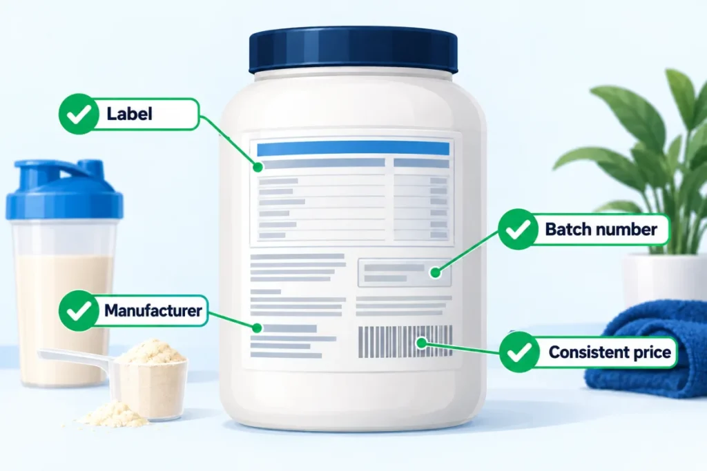 The 4 checks before buying whey protein: label, batch number, manufacturer, sensible price